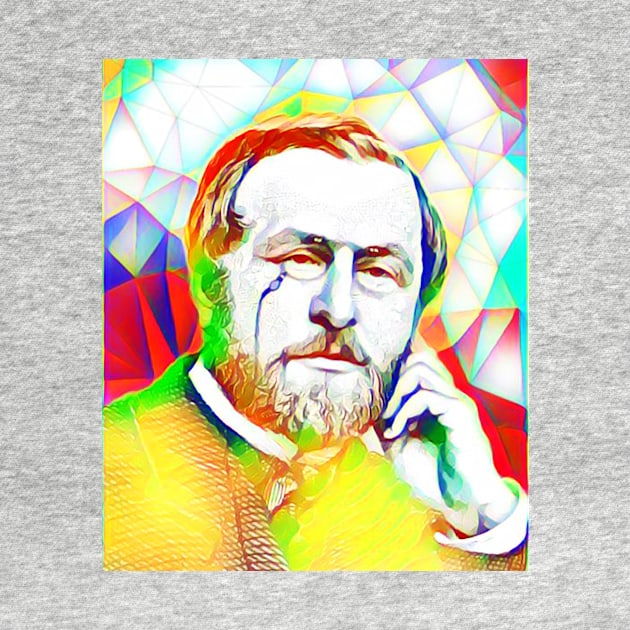 Hippolyte Taine Colourful  Portrait | Hippolyte Taine Artwork 11 by JustLit